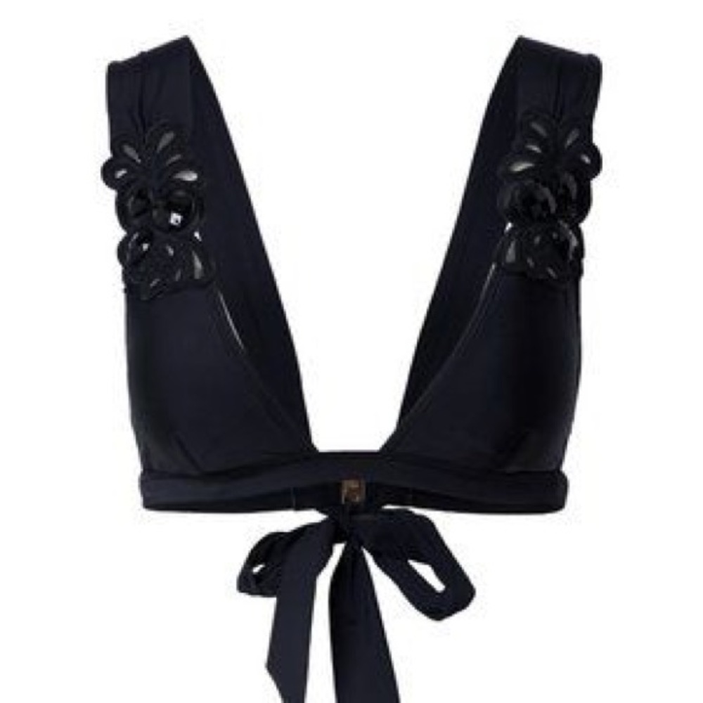 RIVER ISLAND | Resort Cornelli Jet Trim Bikini Top - Picture 3 of 5